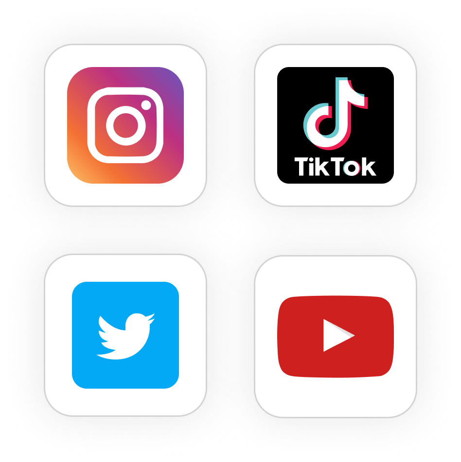 Popular social network logos.