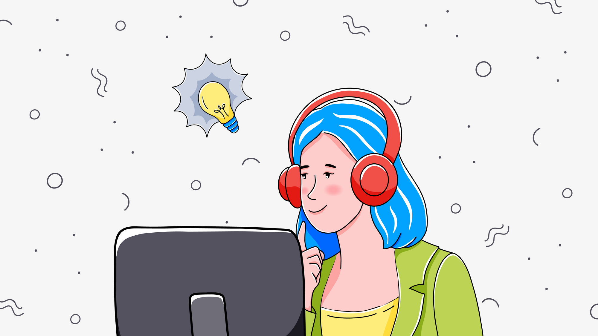 Woman searching for podcasts looking for guests