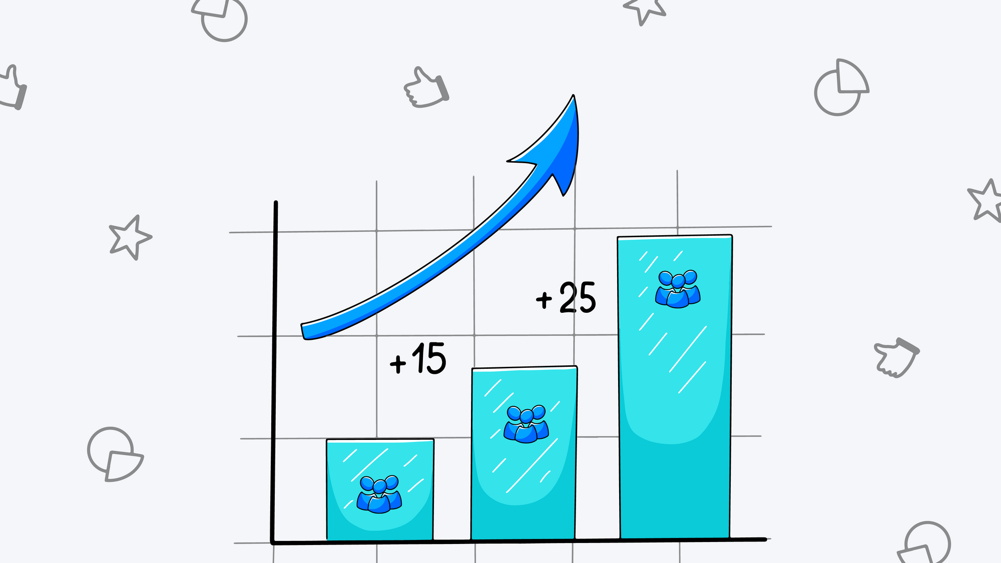 Chart showing host getting more podcast listeners