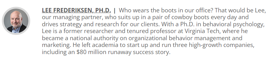 Thought leader marketing expert Lee Frederiksen bio