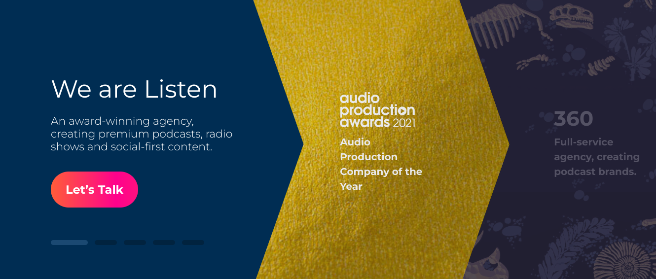 Listen podcast agency website