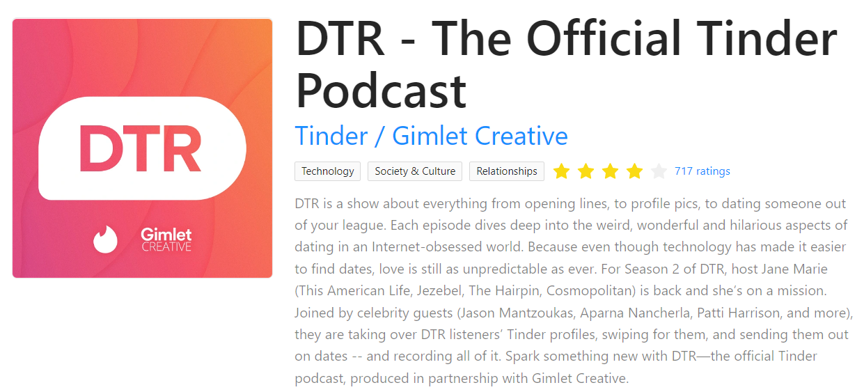 The Official Tinder Podcast on Rephonic