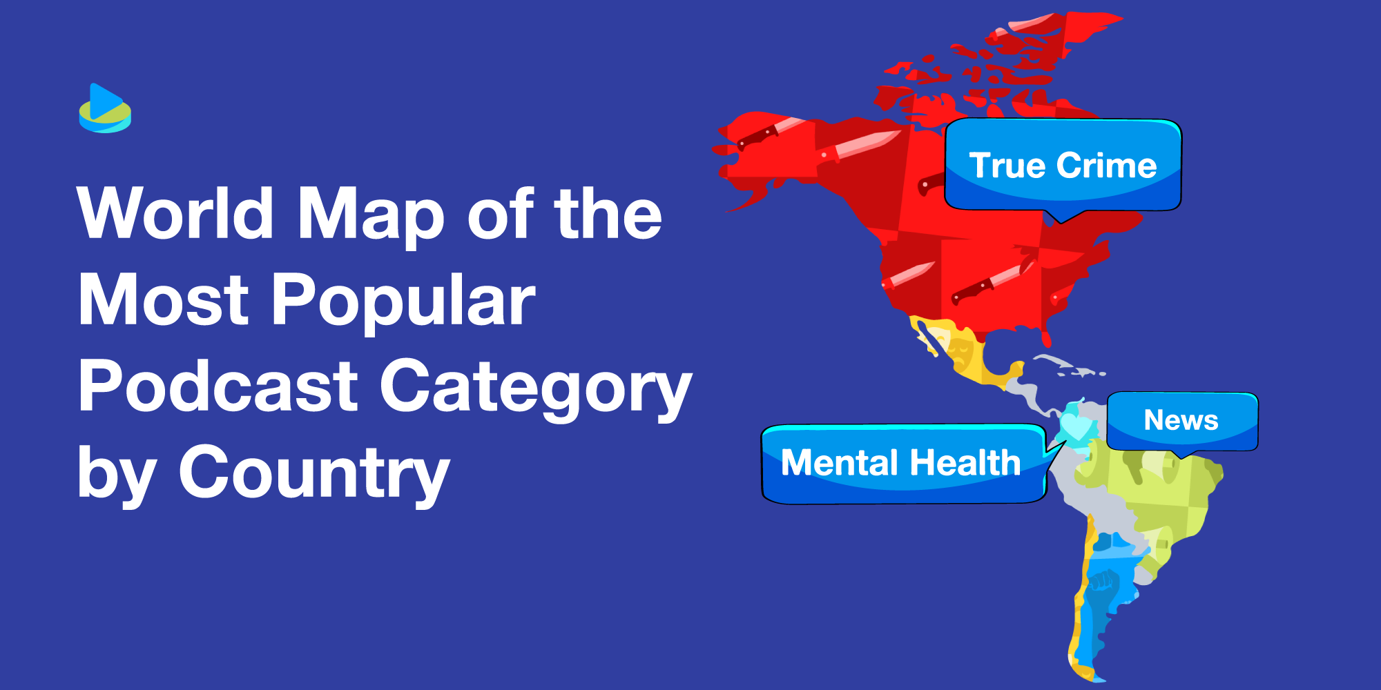 We Made a World Map of the Most Popular Podcast Categories