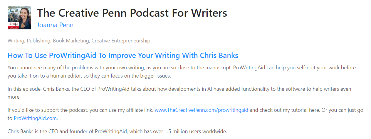 The Creative Penn podcast