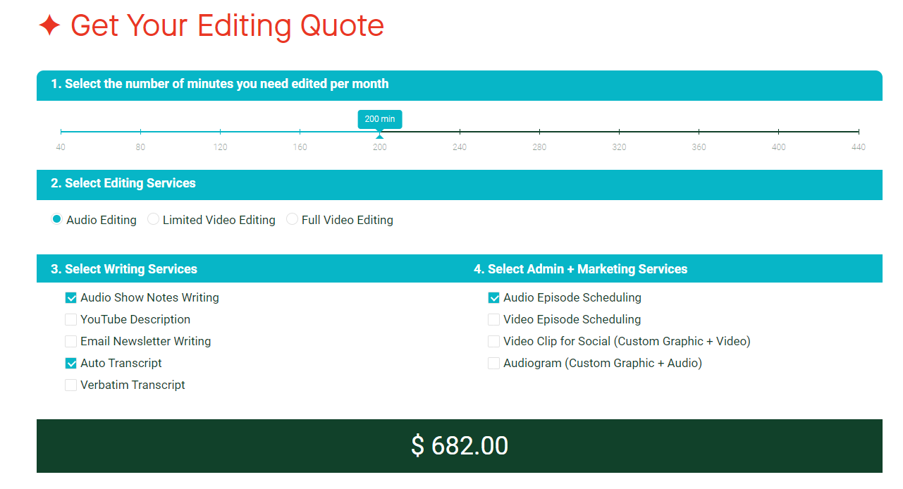 Get your editing quote The Wave