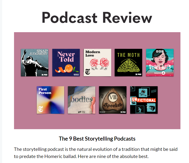Podcast Review newsletter