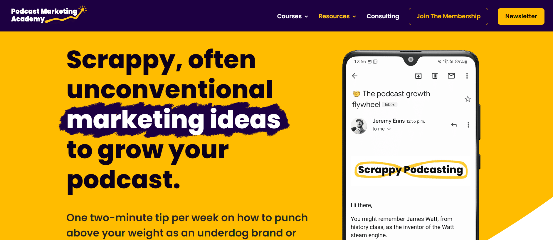 Scrappy Podcasting newsletter