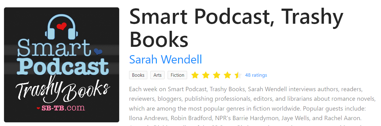 Smart Podcast, Trashy Books author interview podcast