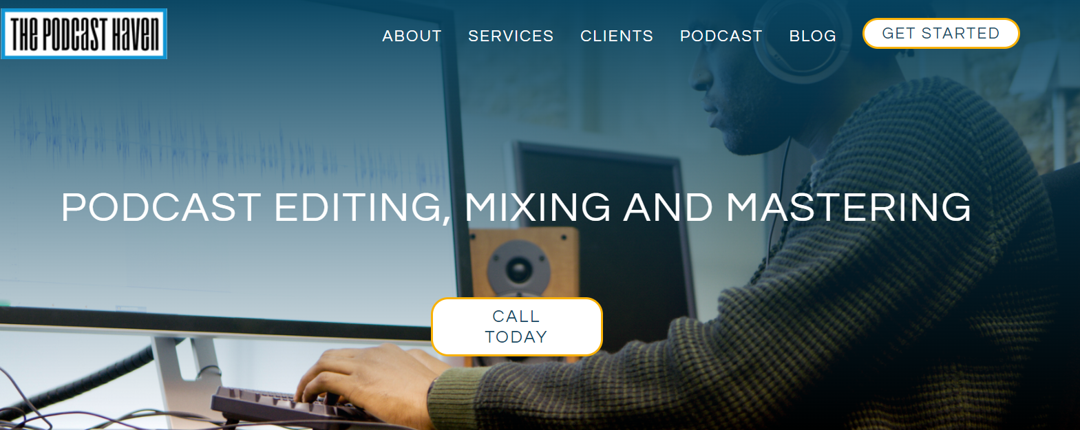 Podcast Haven podcast editing company homepage