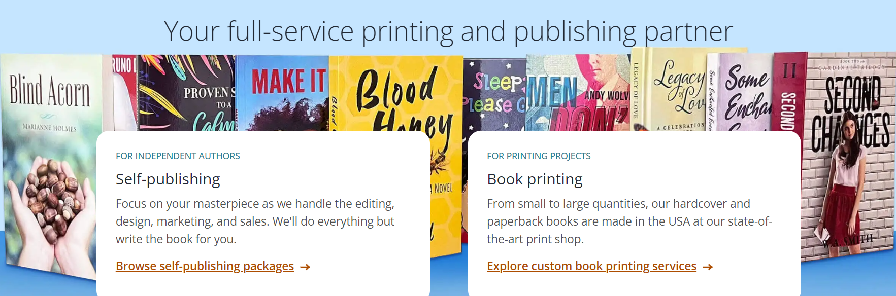 BookBaby book marketing company homepage
