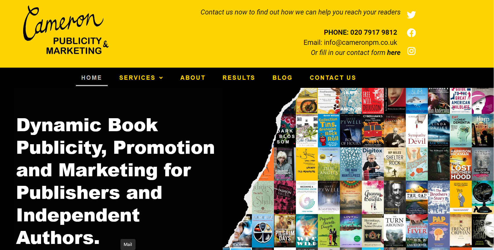 Cameron PM book marketing company homepage