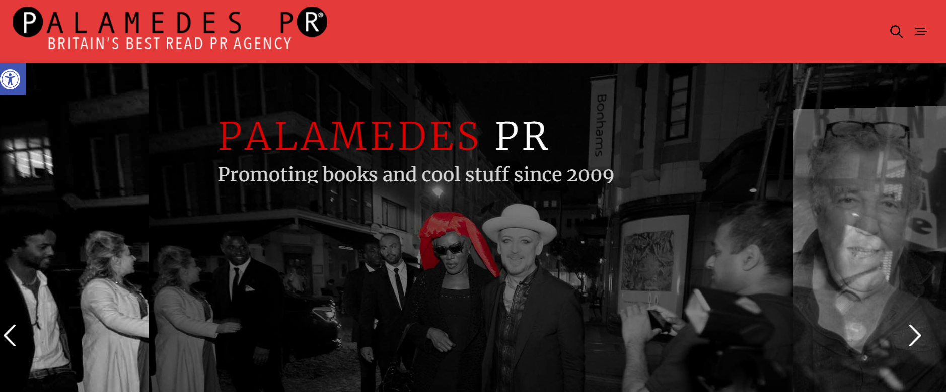 Palamedes PR book marketing company homepage