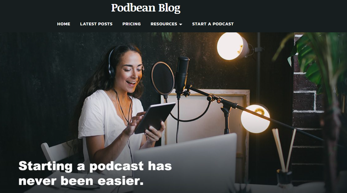 Podbean podcasting blog homepage