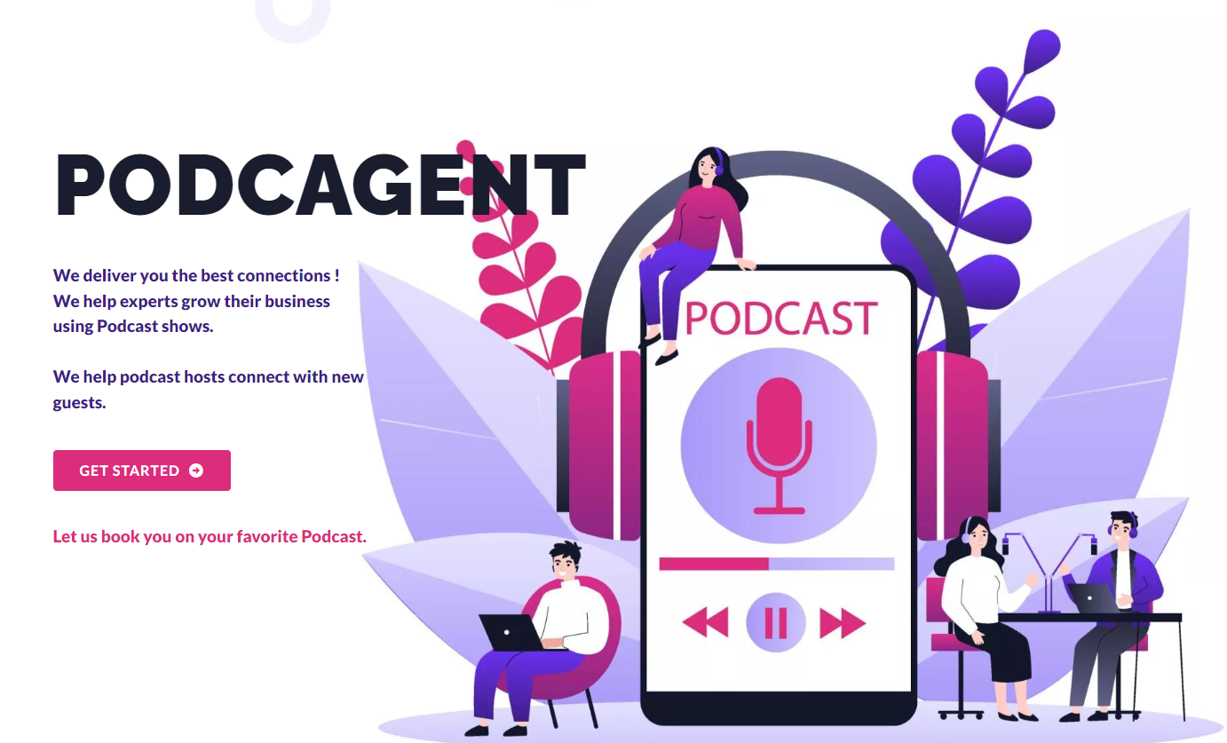 Podcagent podcast booking agency
