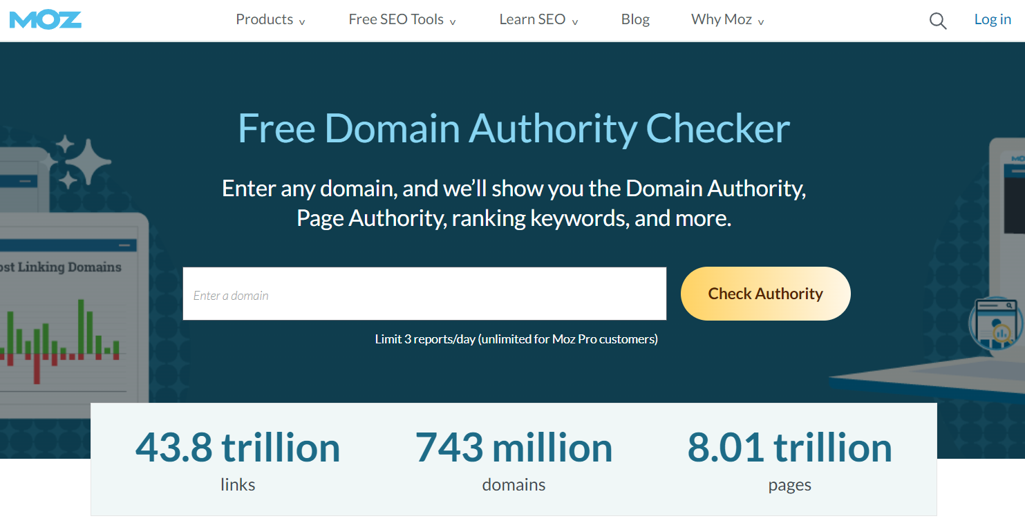Moz domain authority checker