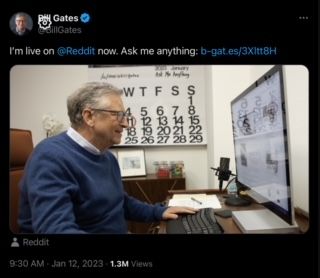 Bill Gates on Reddit