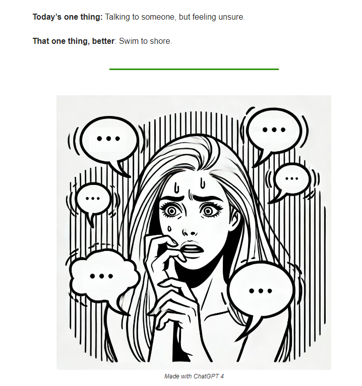 One Thing Better newsletter issue