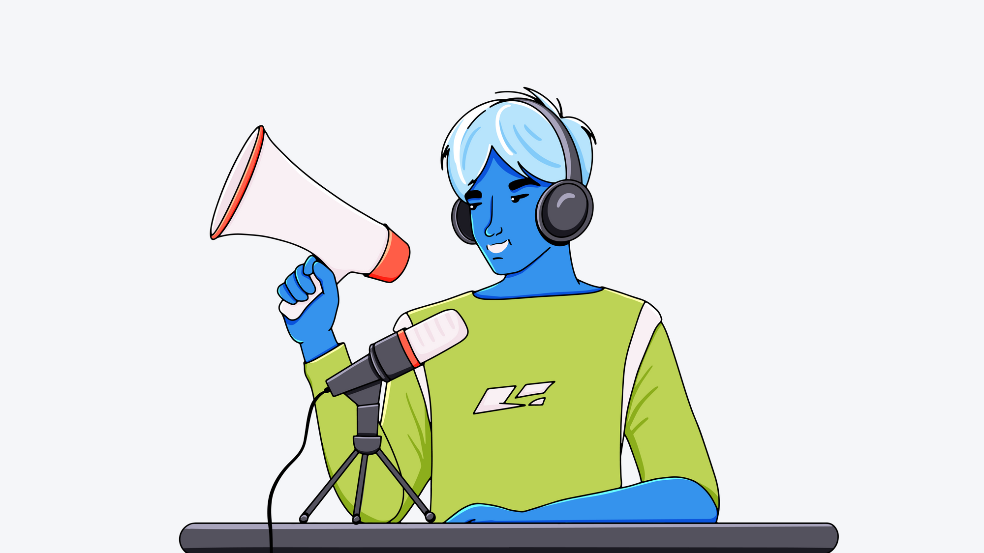 Podcast guest being interviewed