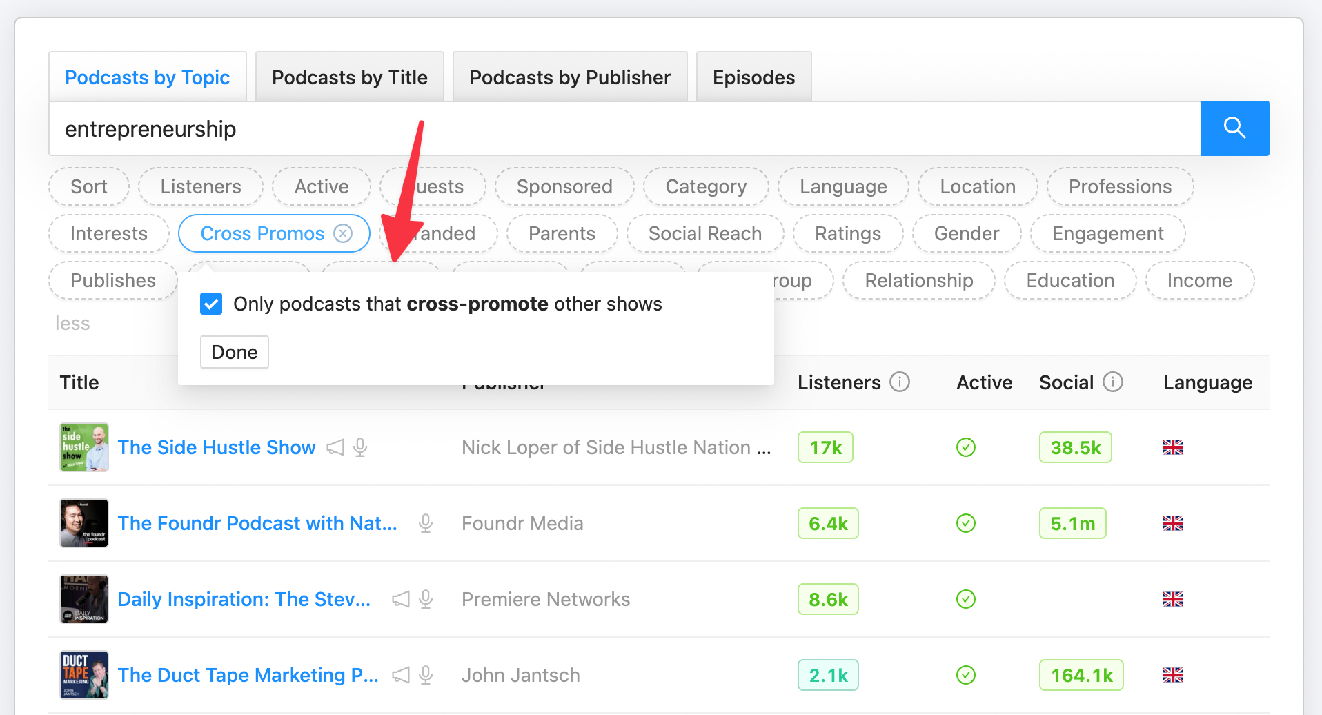 Podcasts that cross-promote other shows