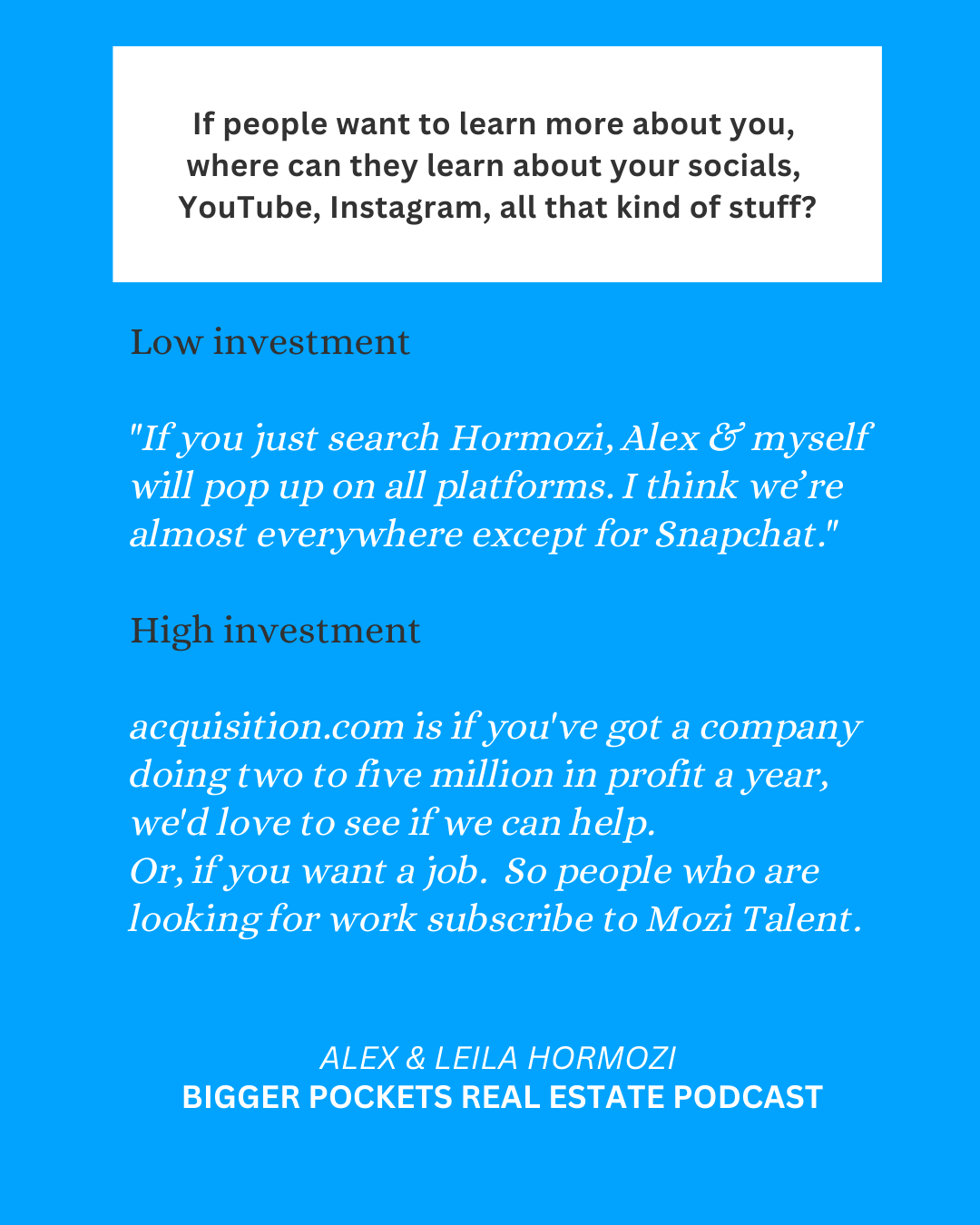 Podcast interview CTA