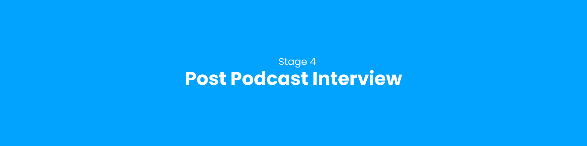 After the podcast interview
