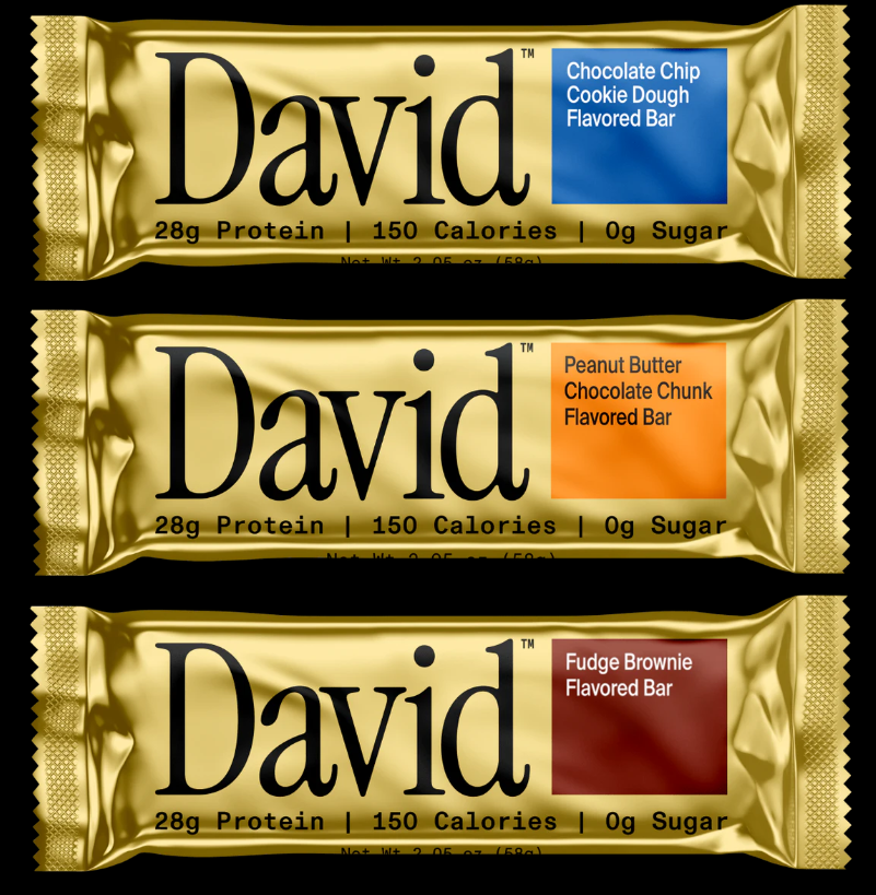 3 David protein bars
