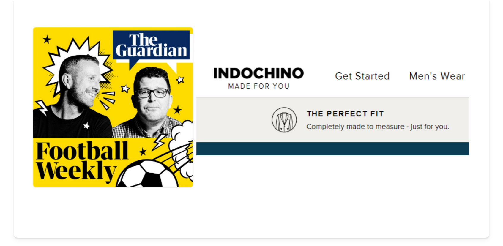 Football Weekly podcast partnership with Indochino