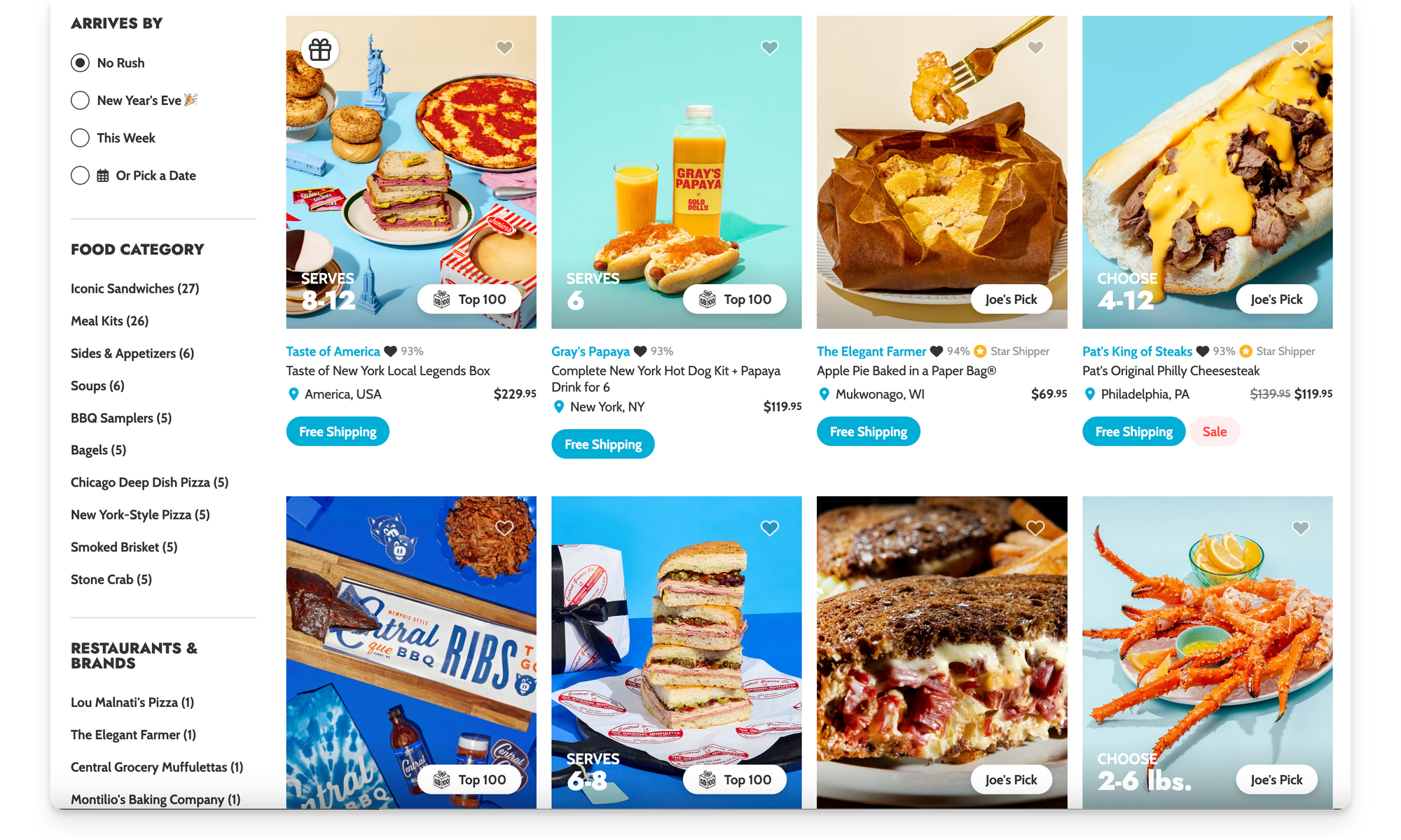 Goldbelly iconic food delivery