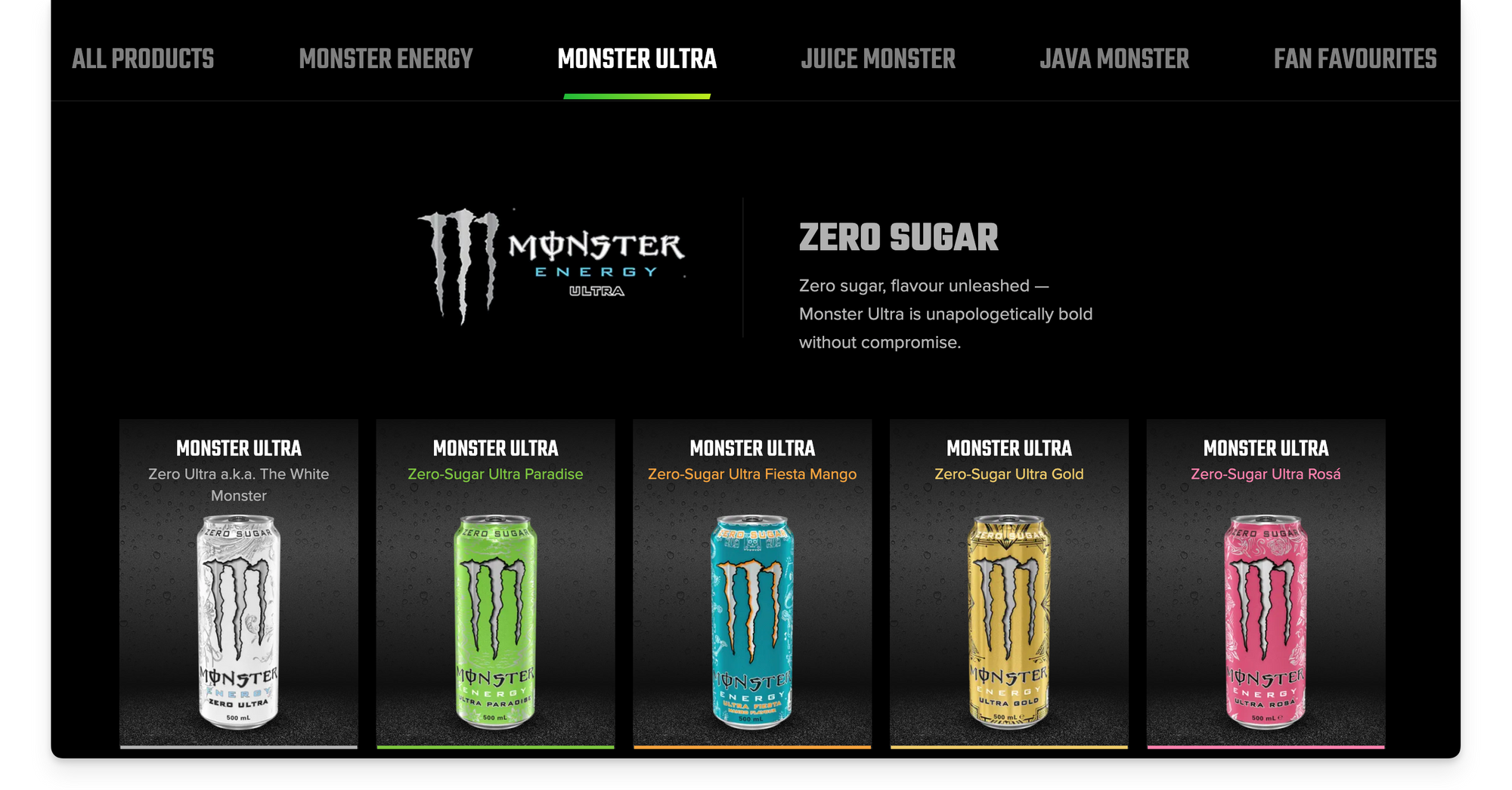 Monster Ultra website
