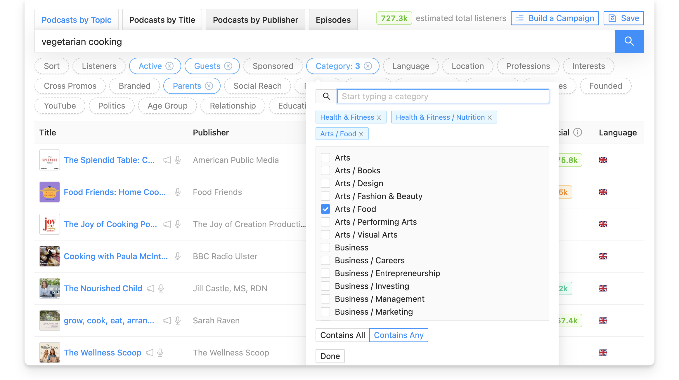 Veg cooking podcasts on Rephonic