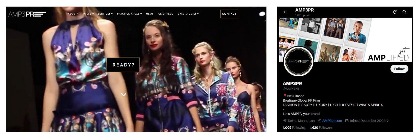 AMP3 PR fashion PR agency