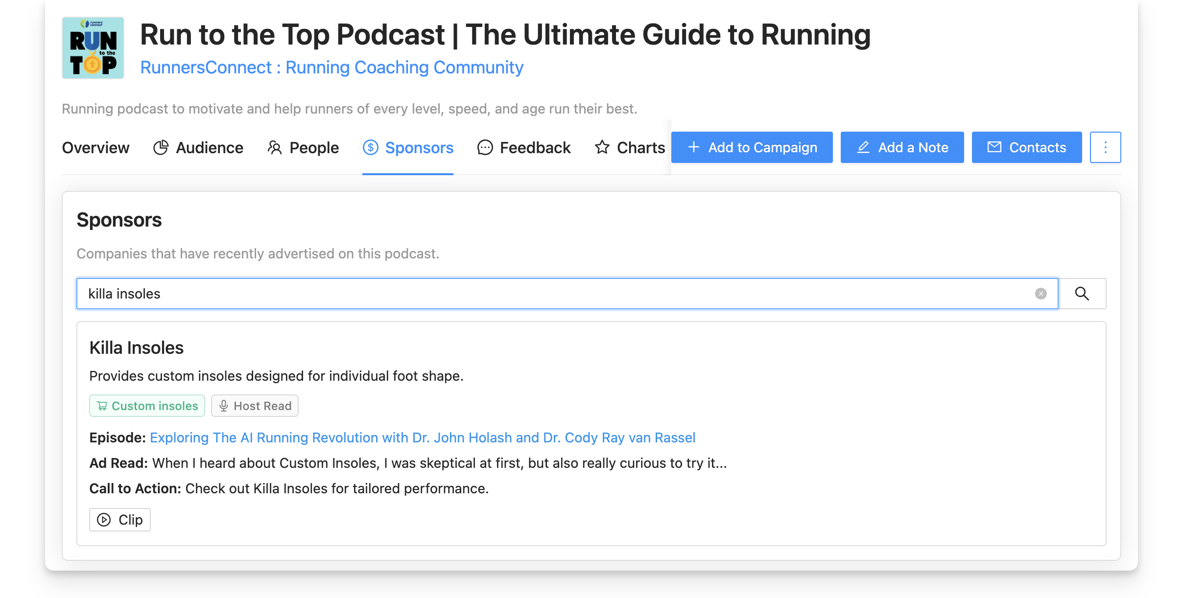Bingo! A coaching service has already advertised on Run to the Top. 
